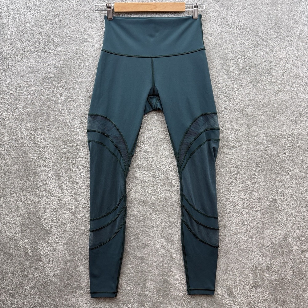 Lululemon Seek The Heat Tight 28" Green Womens 6 Full On Luxtreme Mesh W5BCVS